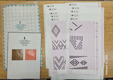 KNITTING MACHINE PUNCHCARDS MYLAR SHEETS Set 5 Patterns 51-60 10 cards 