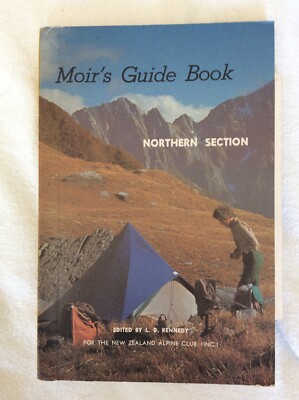 Vintage 1977 Moir's Guidebook, Northern Section, New Zealand plus Dart/Rees Map