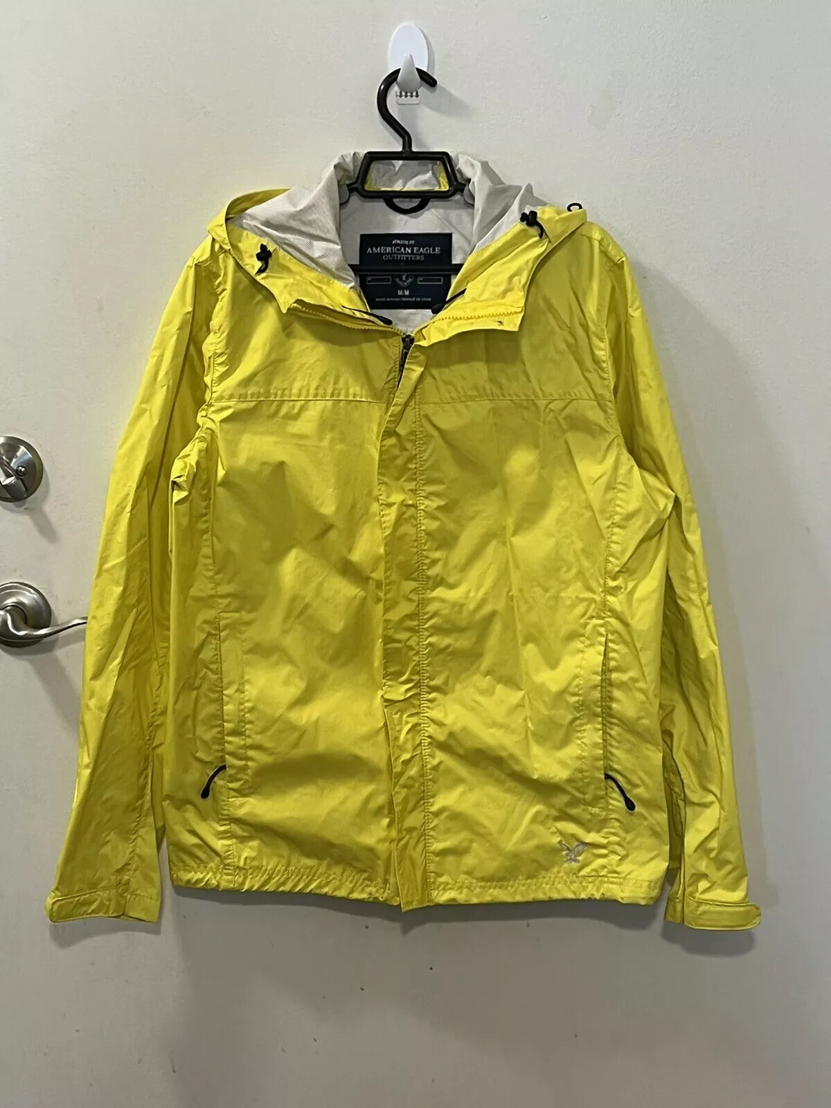 Yellow Windbreaker/Raincoat Jacket Size 