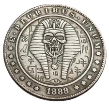Egypt Ancient Egyptian chief skull Commemorative Carft Art Coin US