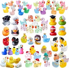 100pcs Various Multicolor Mini Resin Ducks, Tiny Ducks to Hide, Mini Resin An...