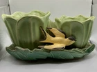 Vintage McCoy Double Tulip Planter Yellow Swallow- Good Condition