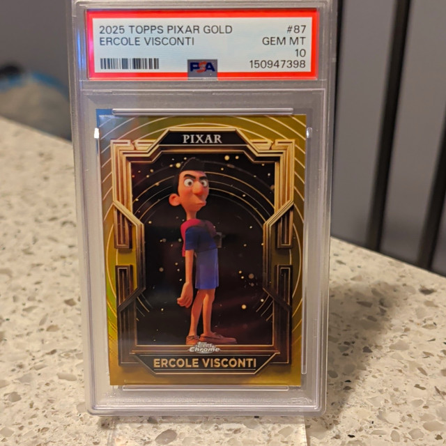 Topps 2025 Pixar Gold Ercole Visconti #87 Gold PSA 10 Graded