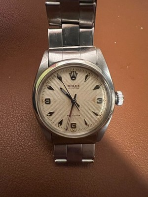 Vintage Rolex Oyster 34mm Men Steel Watch Ref 6422