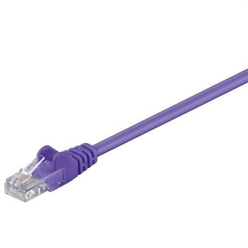 Goobay CAT 5e Патчкабель U/UTP RJ-45 Нетцверккабель ПВХ CCA 0,5 м Violett
