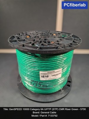 GenSPEED  10000 U/FTP, 6A,  Shielded, 23awg CMR Riser, Green - 575Ft