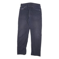 LEVI'S Mens Regular Navy Blue Cotton Blend Button Trousers W30 L28 Casual