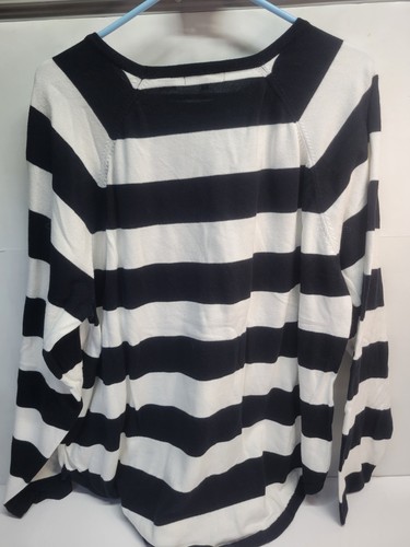 Jeanne Pierre Woman Long Sleeve Stripe Sweater SZ 2X 100% Cotton - Picture 6 of 7