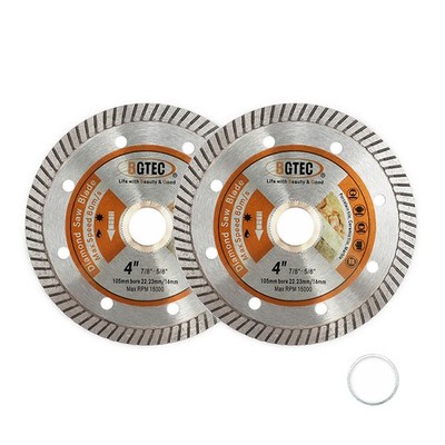 Superthin Diamond Tile Blade Cutting Disc Ceramic Porcelain Cutter 2pcs 4inch
