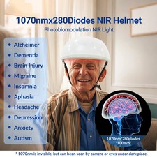 1070nm PBM Therapy Helmet Photobiomodulation Brain Alzheimer Parkinson Recovery