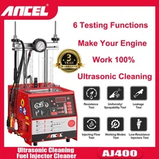 Motorcycle 4 Cylinder Fuel Injector Cleaner Tester Cleaning Heating Machine Tool