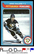 1979-80 Topps #9 Greg Malone Pittsburgh Penguins NHL Hockey Card