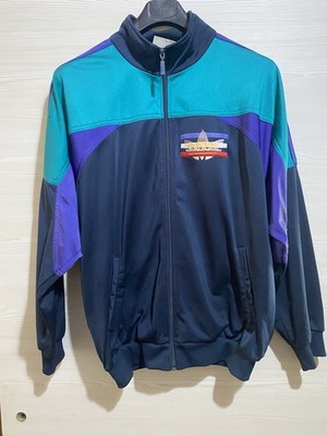 Adidas Vintage 90s Trainingsjacke Herren M Teal Purple Diamond Logo Selten