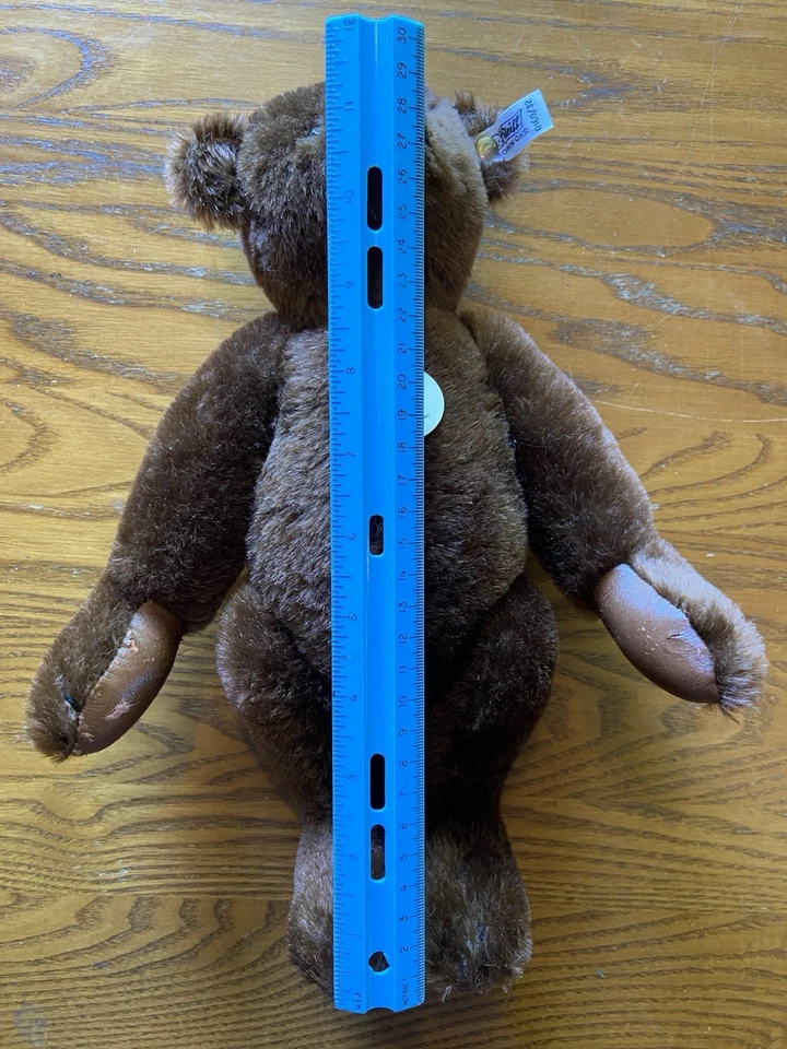 STEIFF 12 " Bear 0160/32 原装复古 Teddybar 1983 棕色收藏版。 — 第 4/4 张图片