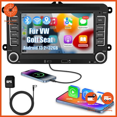 Autoradio 7 Zoll Bluetooth Bildschirm Navi DAB Apple Carplay Android Auto