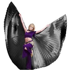 Women's Belly Dance Isis Wings Costume Black 119 Inch Polyester One Size For
