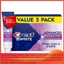 Crest 3D White Advanced Teeth Whitening Toothpaste - Radiant Mint - 3.3oz/3pk
