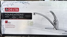 Delta Foundations Single-Handle Standard Kitchen Faucet in Chrome