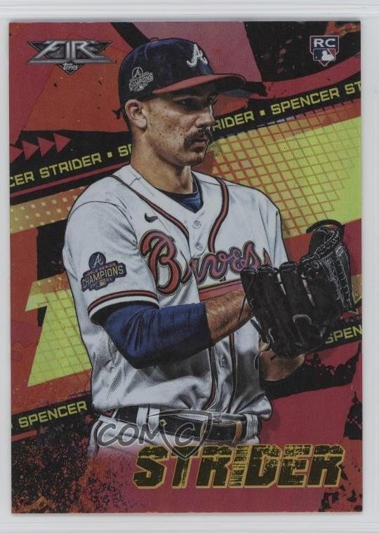 2022 Topps Fire Flame Spencer Strider #32 0l7n