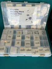Magnetic Rhyming Word Picture Tiles Teaching Resource Center Set Alphabet