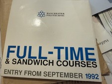 Manchester Polytechnic Undergraduate Prospectus from September 1992
