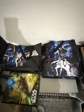 3 Star Wars Foldable Multicolor Reusable Shopping Bags Set Yoda Darth Vader Luke