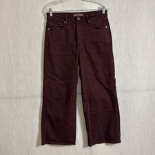 Judy Blue Women's Size 11/30 Wine Garment Dyed HR Wide Leg Stretch Jeans