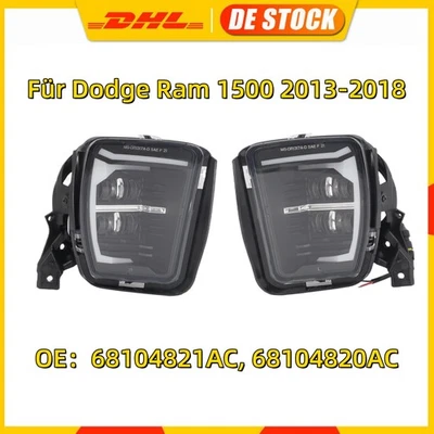 Paar LED Stoßstangenlicht mit Tagfahrlicht Nebelscheinwerfer Für Dodge Ram 1500 - Bild 1 von 4