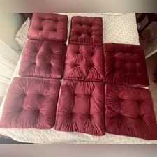 Bed Pillows - Couch Pillows - Burgundy Red - 6 count