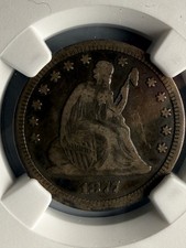 1877-CC 25C Liberty Seated Quarter NGC VF25 - Solid Lines Some Luster Tough Type