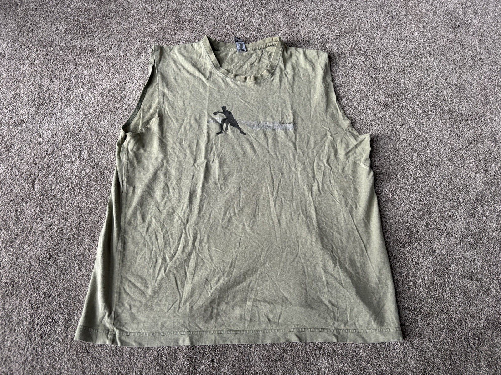 Vintage Adidas Kobe Two Shirt Uomo 2XL Beige Salomon AG Senza Maniche Basket