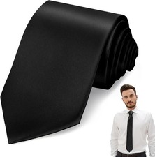 Ties for Men, Ties Solid Color, Neckties Satin, Formal Tie for Wedding Business