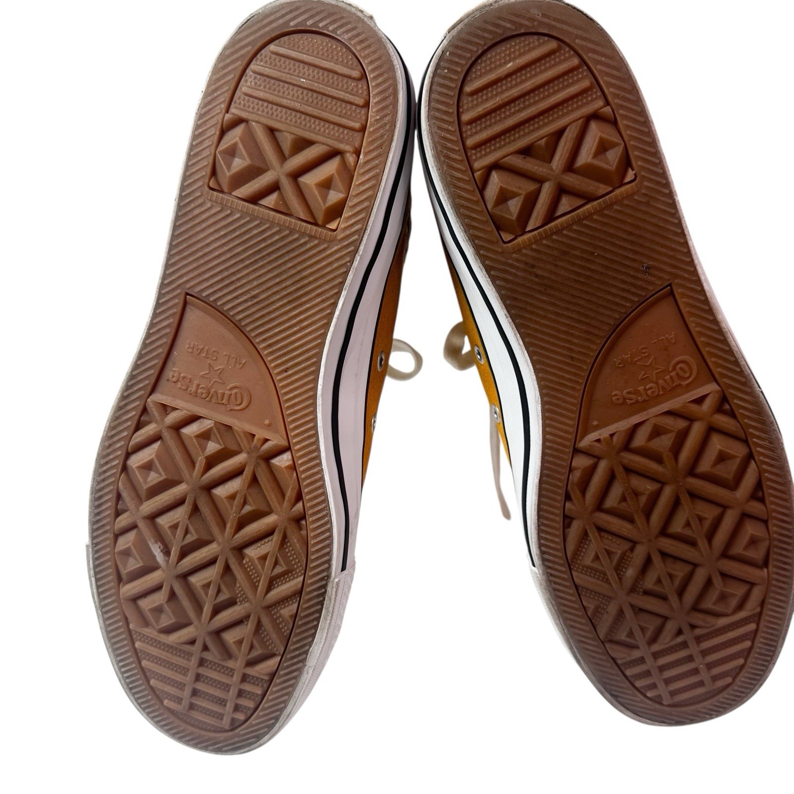 Carefully Chosen ❤️ mustard yellow Converse high tops Size W 11.5/M 9.5 thumbnail 3