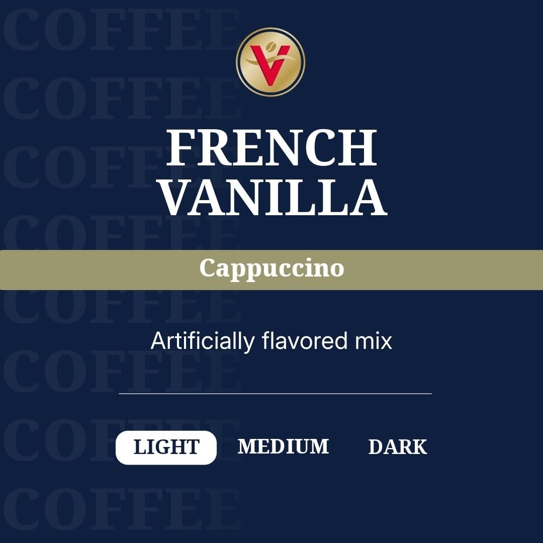 FRENCH VANILLA CAPPUCCINO COFFEE PODS Victor Allen's Single Serve K-Cup 42 Count