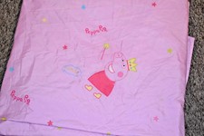 H1 PEPPA PIG Princess Pink Full/Double Microfiber Flat Bed Sheet Fabric