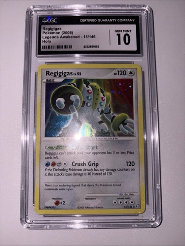 2008 Pokemon Legends Awakened 15/146 Regigigas CGC 10 MINT POP 3 HOLO BLEED 🩸
