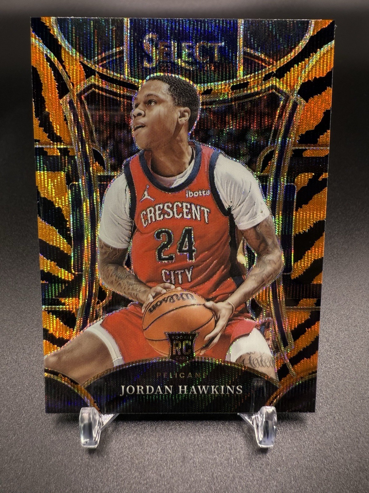 🏀🔥2023-24 Select Jordan Hawkins (RC) Mezzanine Tiger Prizm Case Hit 🔥🏀