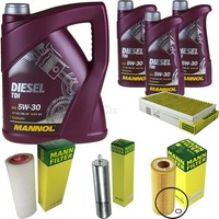 Motor-ÖL 8L Mannol Diesel Tdi 5W-30+MANN-FILTER Filterpaket FüR Bmw 5Er E60 530D