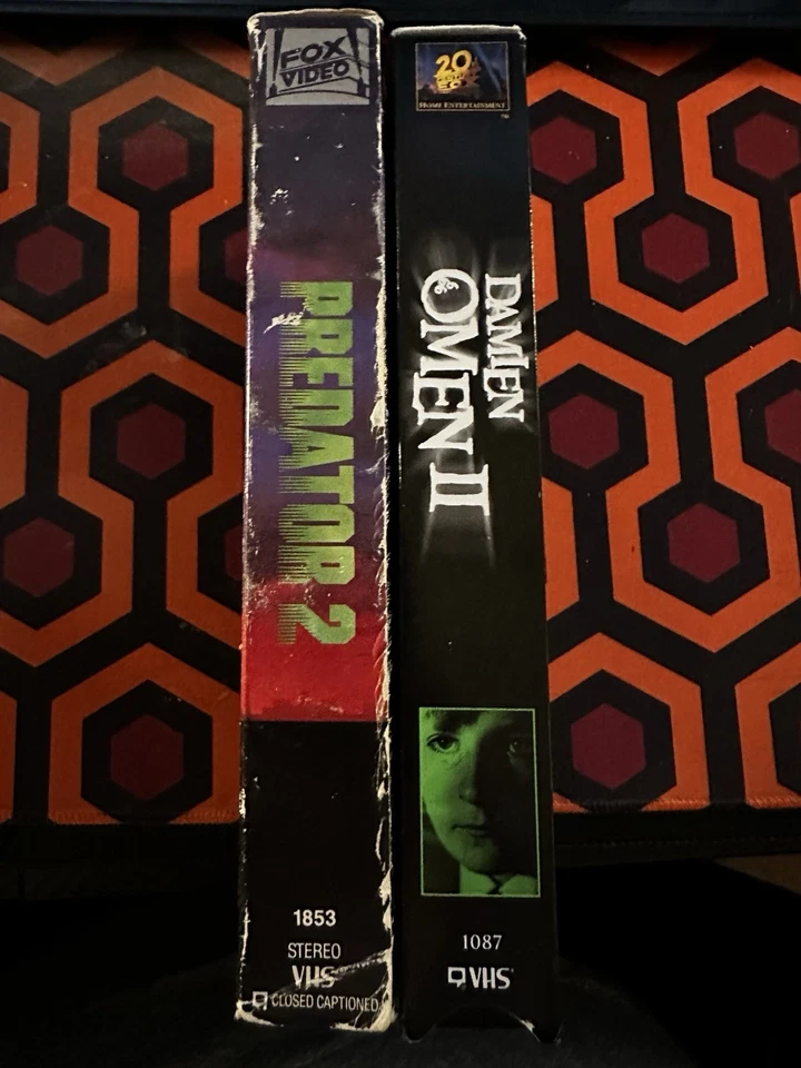 Horror VHS Tape Set! The Omen 2 & The Predator 2 Foto 4 de 4