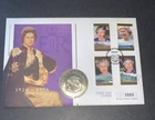 1996 Falkland Islands 50Pence coin cover with set 4 stamps cover see 20-4