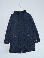 ZADIG  VOLTAIRE Kids Logo Hooded Back Lightweight Navy Rain Jacket Size 12-XS