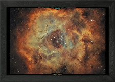 Caldwell 49: Rosette Nebula in Spac Framed Wall Art Poster Canvas Print Picture