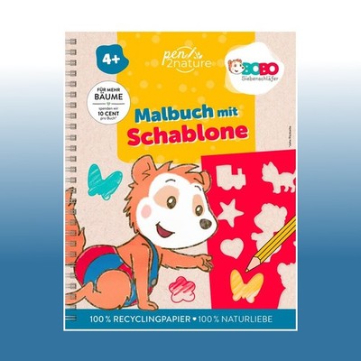 Bobo Siebenschläfer Malbuch mit Schablone. Zeichnen und Malen fü... | Ungelesen