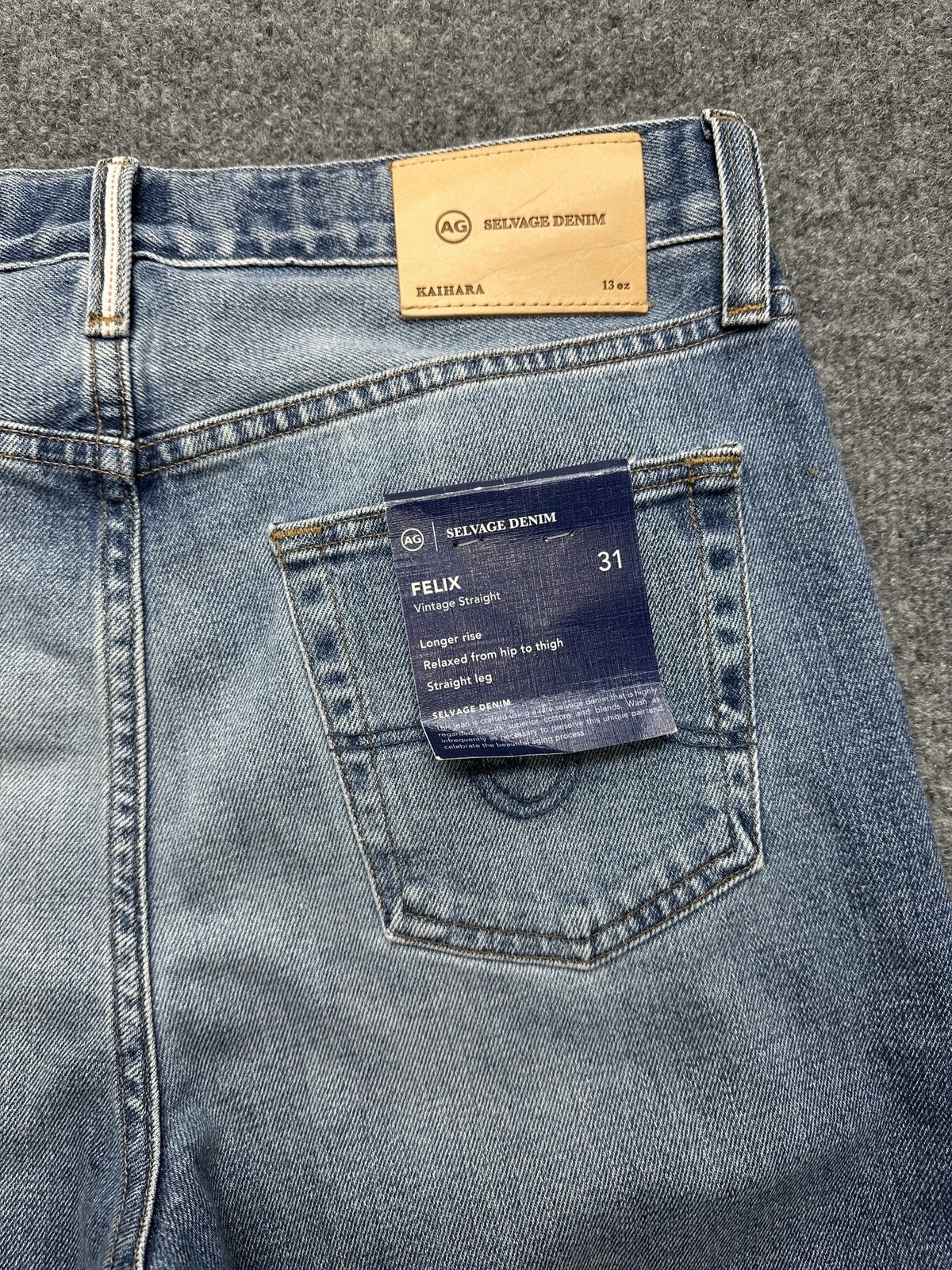 Adriano Goldschmied Men's Selvadge Jeans Size 31 Kaihara Felix Vintage Straight thumbnail 7