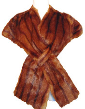 VINTAGE Mink Fur Shawl Over Shoulder Cape Shawl COSTUME/Play act Stole One size