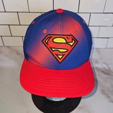 Under Armour Superman Blue Red Halftone Hat Youth S M Embroidered Logo
