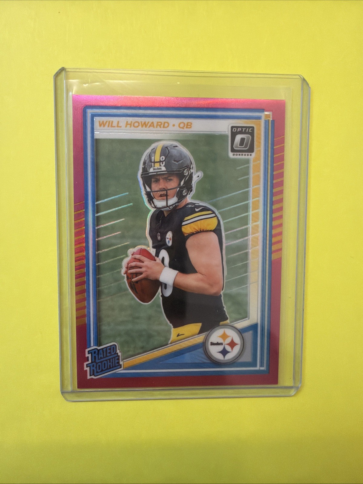 2025 Optic Football - Rated Rookie Will Howard #233 Optic Pink Prizm