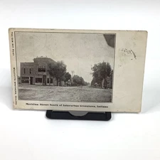 Vintage Postcard Meridian Street South of Interurban Greentown Indiana Posted
