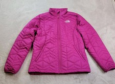 North Face Tamburello Jacket Girls Large 14/16 Pink Quilted Full Zip NF0A2SXM
