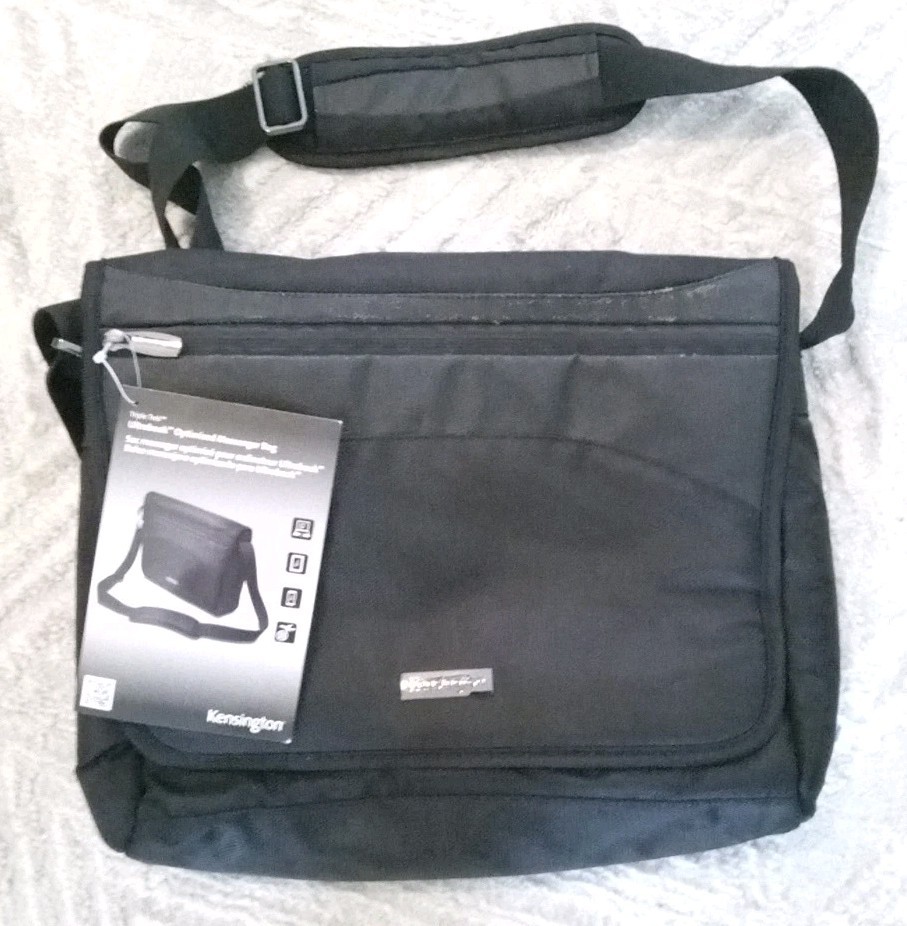 Kensington Laptop Case Triple Trek UltraBook Optimized Messenger Bag Fits 13"